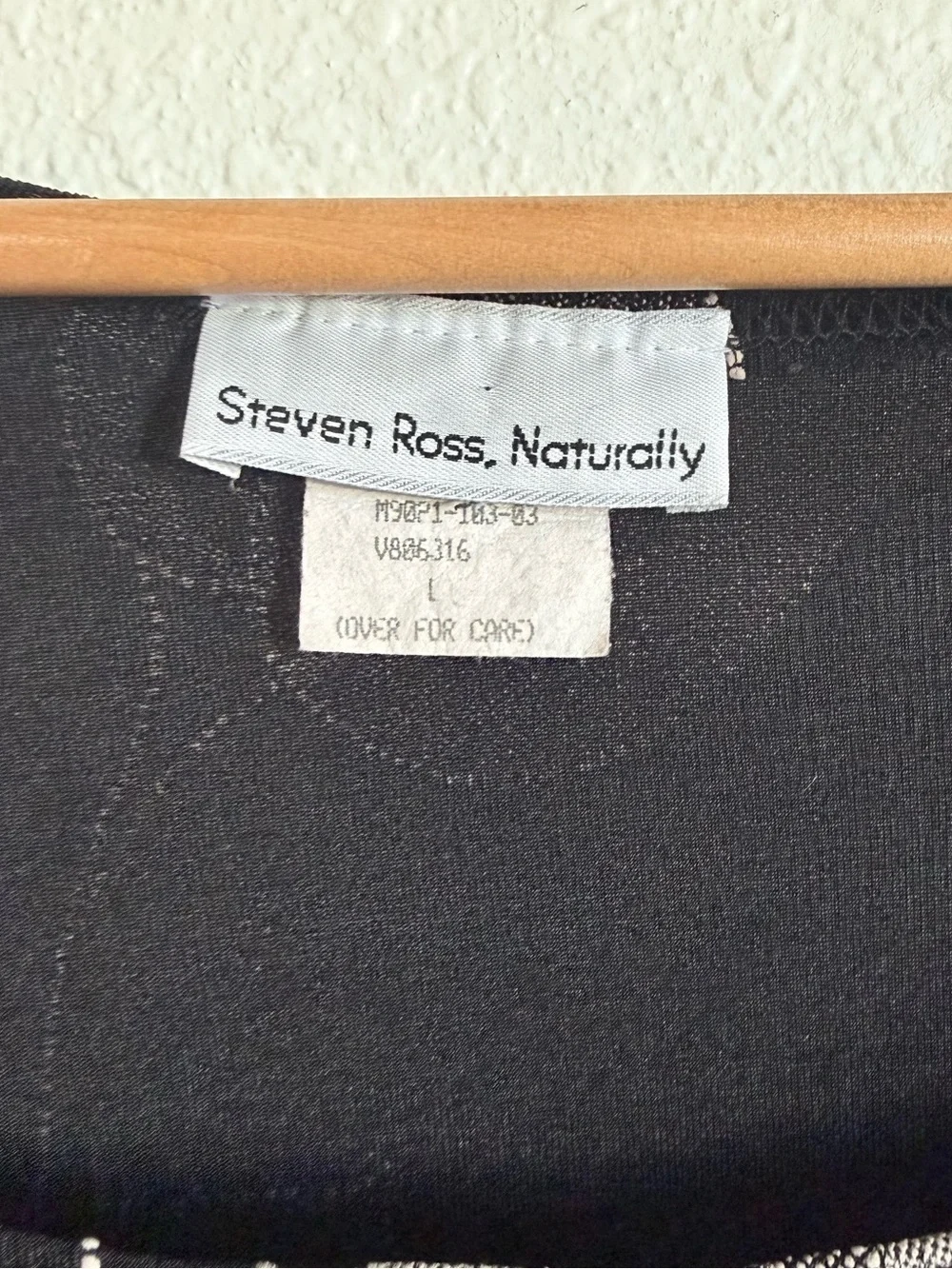 Vintage Steven Ross Naturally Patterned Clingy Short Sleeve Top 90s Whimsygoth